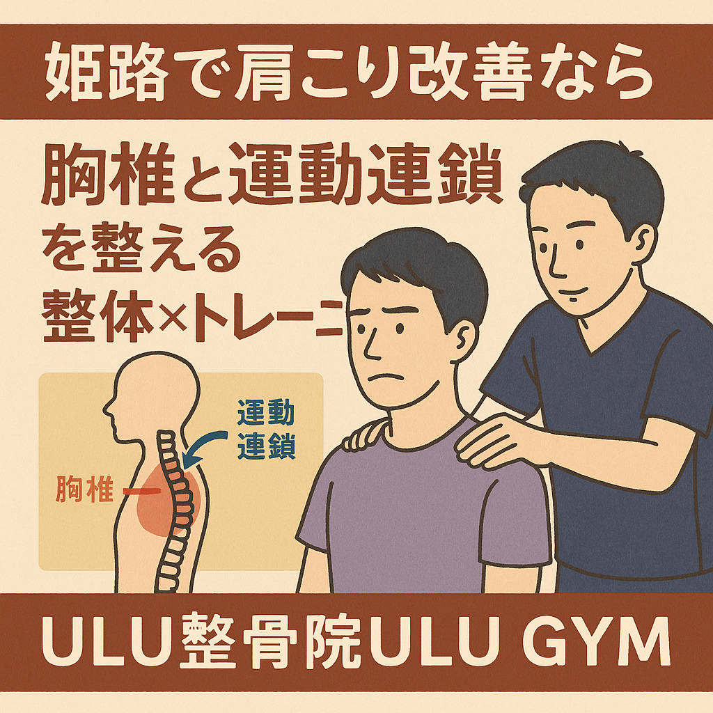 姫路で肩こり改善なら胸椎と運動連鎖を整える整体×トレーニング｜ULU整骨院ULU GYM 画像